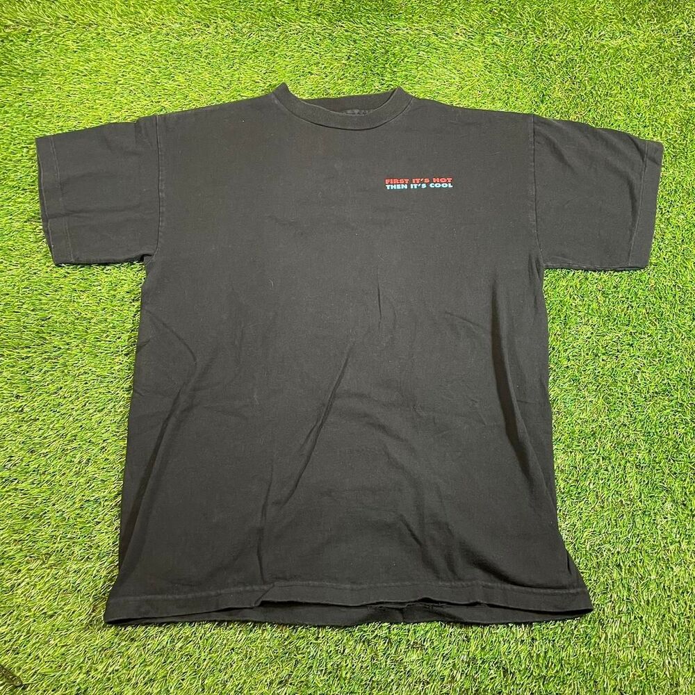 Murina vintage single stitch black Aftershock T-Shirt Size L Made in USA